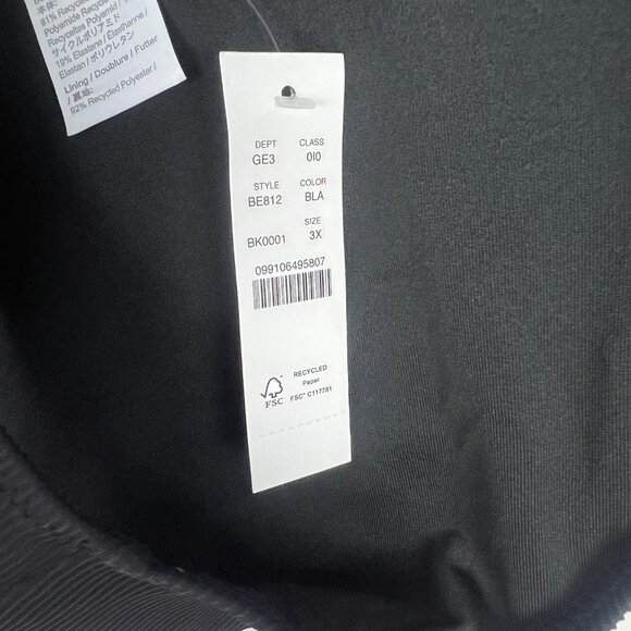 NWT J. Crew Ribbed Cross-Front Cheeky Bikini Bottom Black Plus Size 3X NEW - Picture 6 of 10